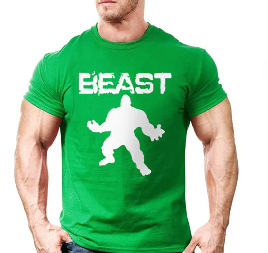 Giant Printed Short Sleeve Sport T-Shirt - BEAST