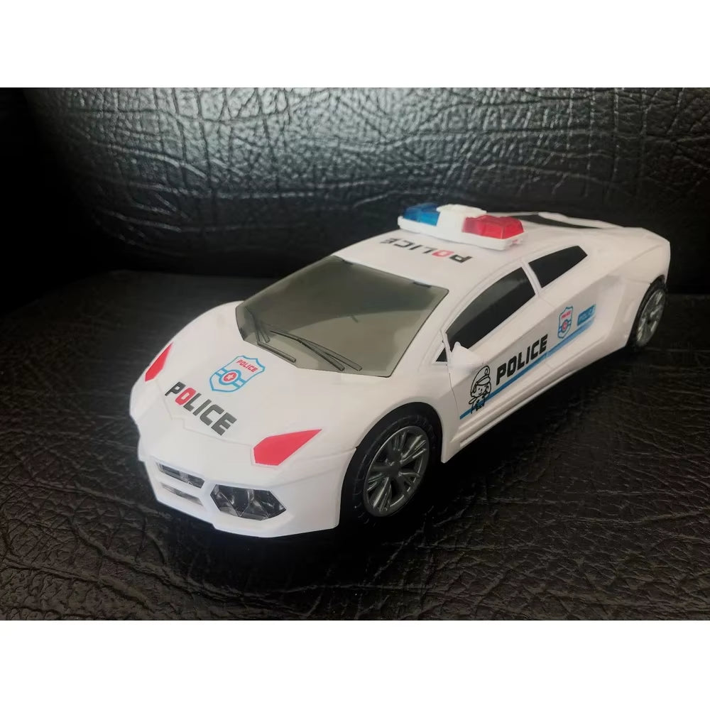 Kids Led Electric Car Toy Police 360 Degree Rotary Wheels Cool Lighting Music Door Open Kids Electronic Car Toys for Children