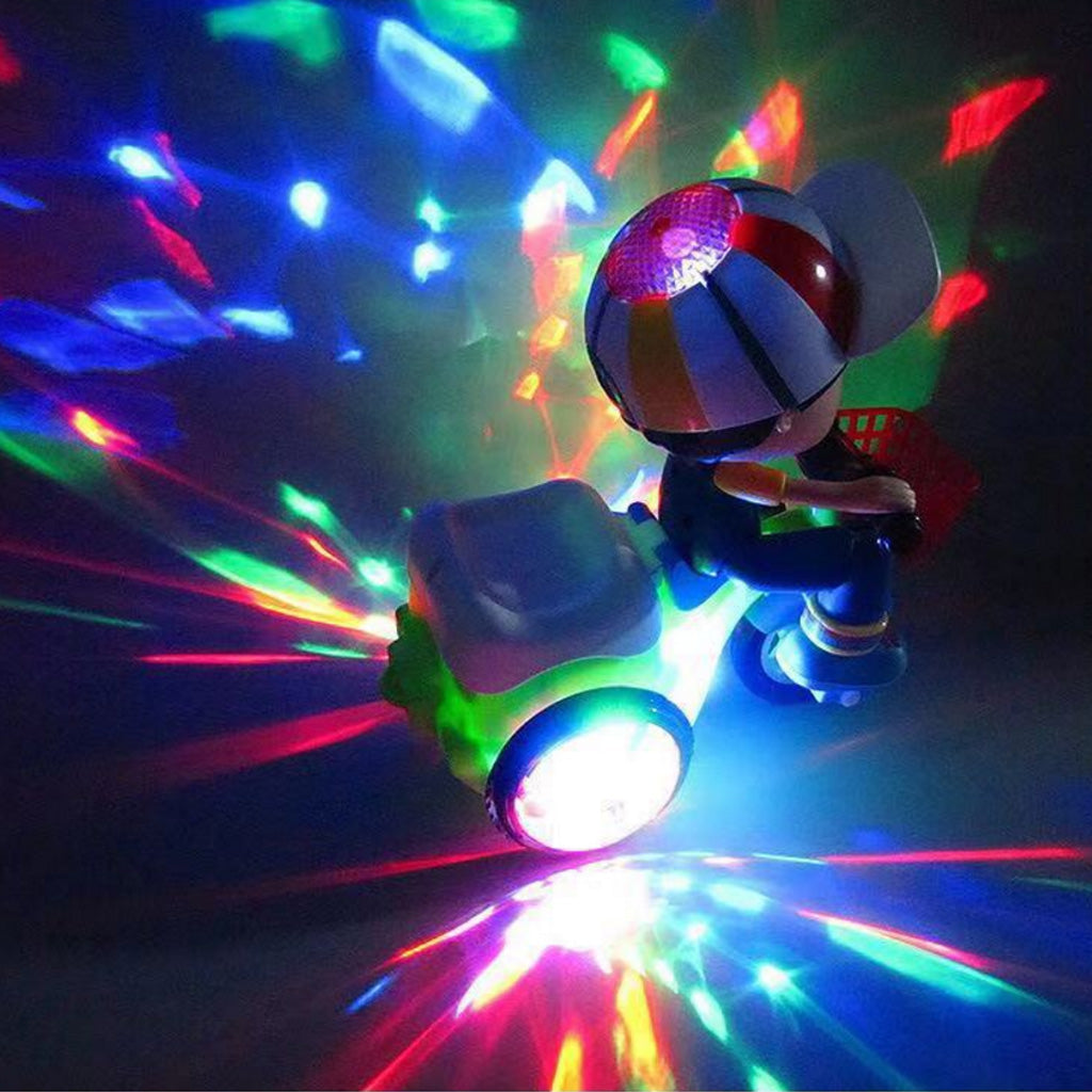 Electric Tricycle Toys 360 Degree Rotating Stunt Bicycle Music Light Toy Kids Gifts