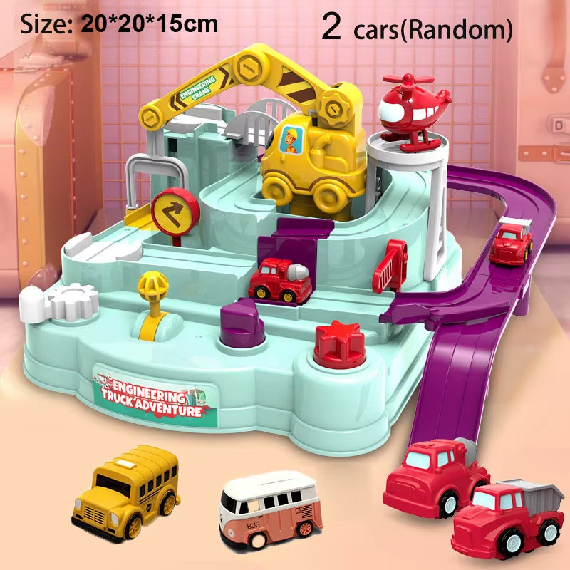 Racing Rail Car Model Space Aerospace Animals Educational Toys Children Train Track Adventure Brain Mechanical Interactive Game