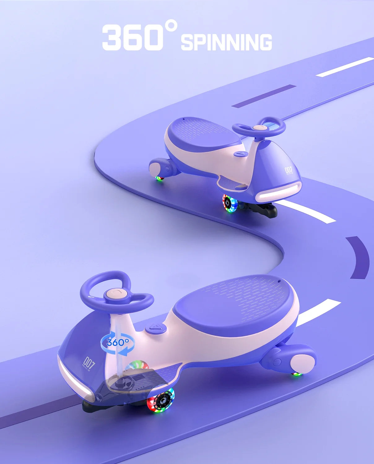 Electric Wiggle Car with Pedal, Rechargeable Battery, Cyberwiggle, 2 in 1 Swing Car, 2 Speed, Anti-Rollover, Flashing Wheels, Bluetooth, for Ages 3 and Up, 150 Lbs, Pink