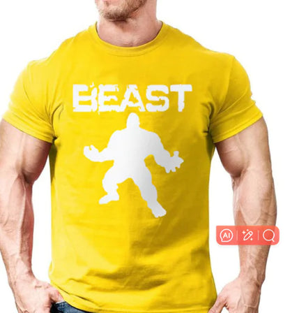 Giant Printed Short Sleeve Sport T-Shirt - BEAST