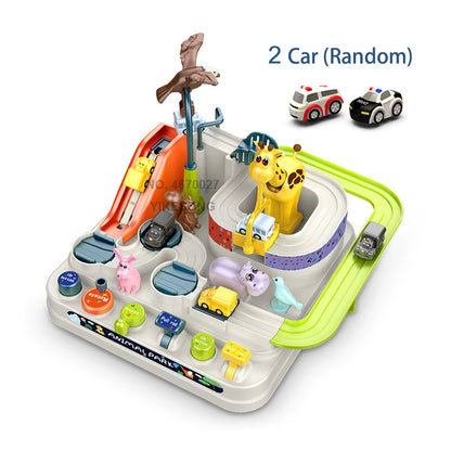 Racing Rail Car Model Space Aerospace Animals Educational Toys Children Train Track Adventure Brain Mechanical Interactive Game