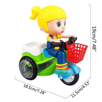 Electric Tricycle Toys 360 Degree Rotating Stunt Bicycle Music Light Toy Kids Gifts