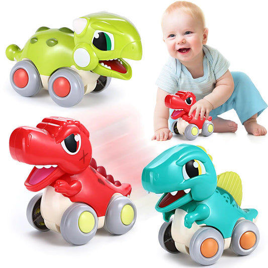 LUDILO Car Toys for 1 Year Old Boy Gifts: Push and Go Dinosaur Toys Cars for Toddlers 1-3 One Year Old Boy Toys Birthday Gifts for 1 2 3 Year Old Boys Toddler Toys Age 1-2 Baby Boy Toys 12-18 Months