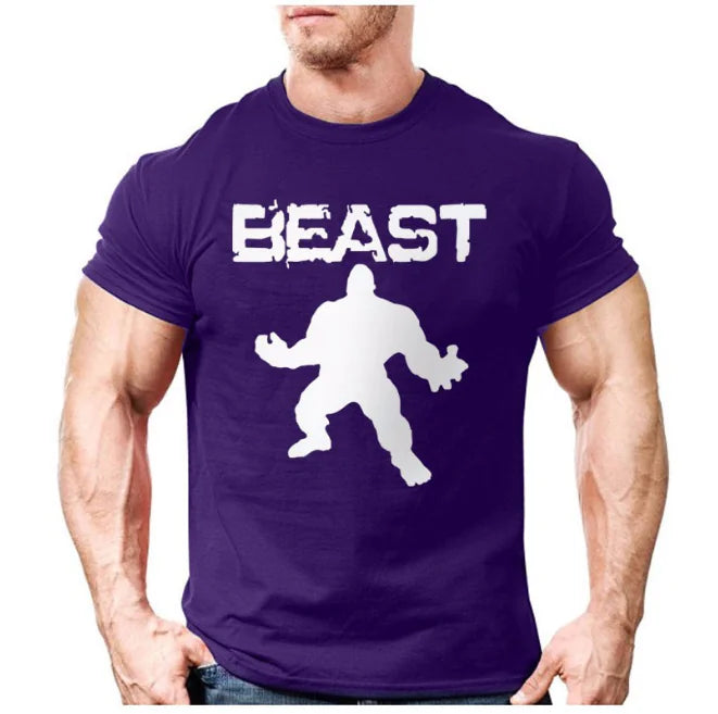 Giant Printed Short Sleeve Sport T-Shirt - BEAST