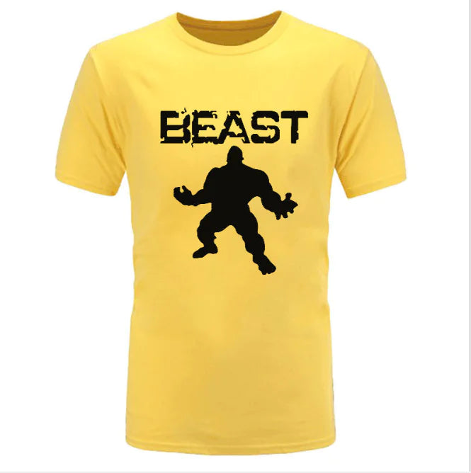 Giant Printed Short Sleeve Sport T-Shirt - BEAST