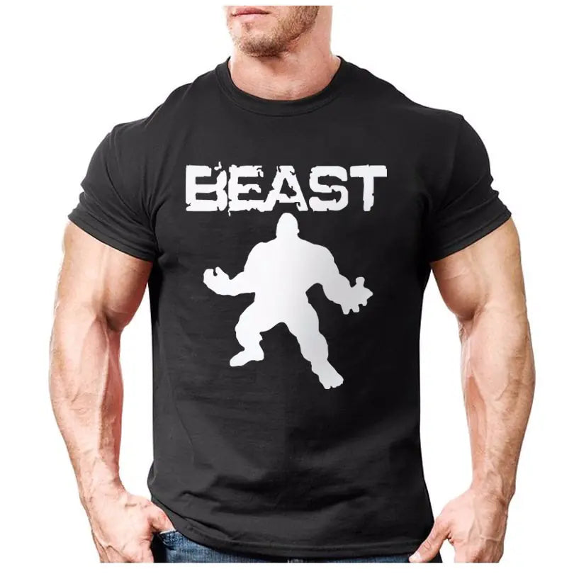 Giant Printed Short Sleeve Sport T-Shirt - BEAST